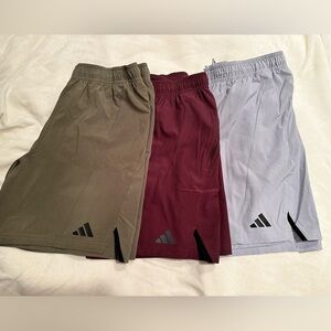 NEW - 3 PAIR - Adidas Aeroready shorts - size Med 7” length. Price for all 3!